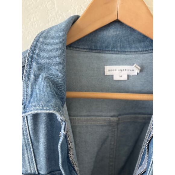 NWT Anthropologie Good American Fit for Success Denim Jumpsuit Size M - Picture 6 of 13